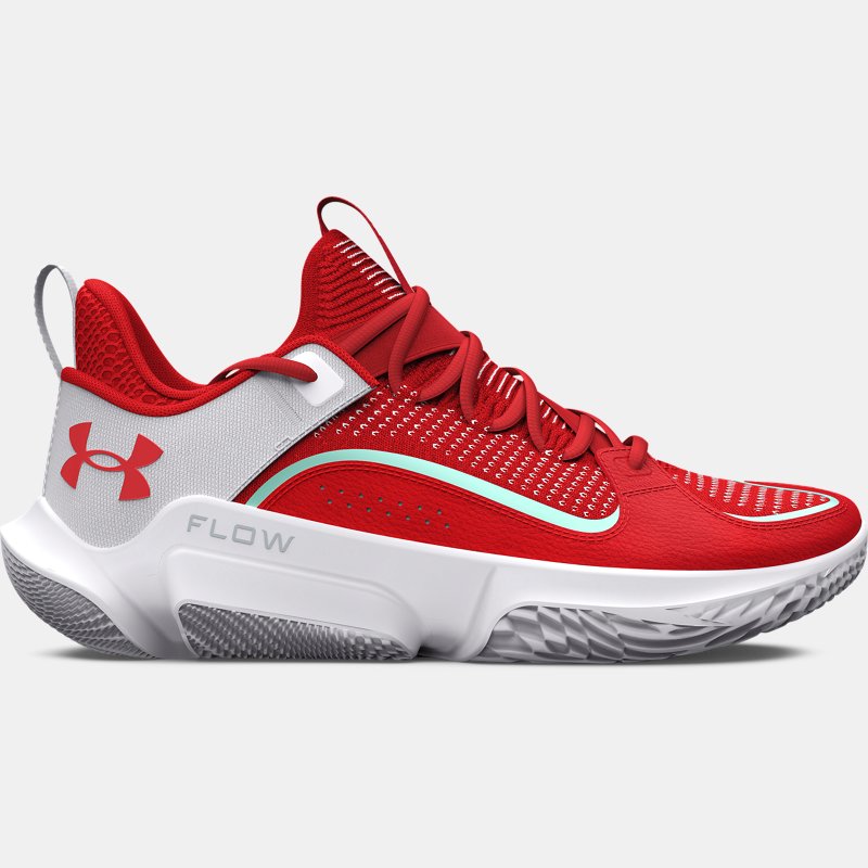 Unisex  Under Armour  Flow FUTR X 3 Basketball Shoes Red / White / Red 11.5
